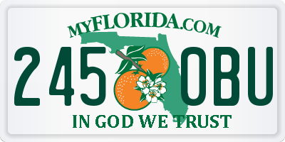 FL license plate 2450BU