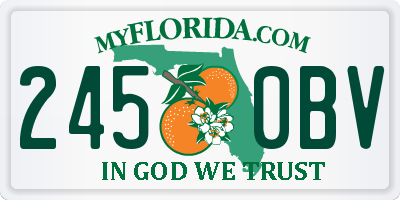 FL license plate 2450BV