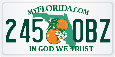 FL license plate 2450BZ