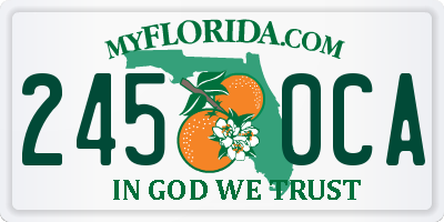 FL license plate 2450CA