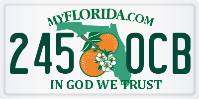 FL license plate 2450CB