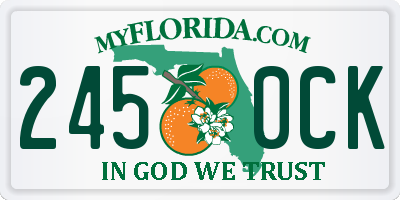FL license plate 2450CK