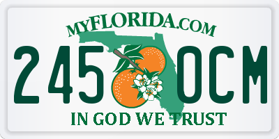 FL license plate 2450CM