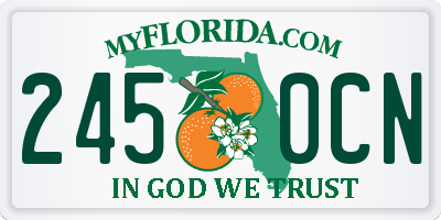 FL license plate 2450CN