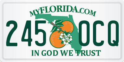 FL license plate 2450CQ