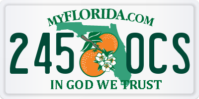 FL license plate 2450CS
