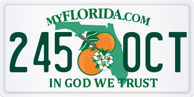 FL license plate 2450CT