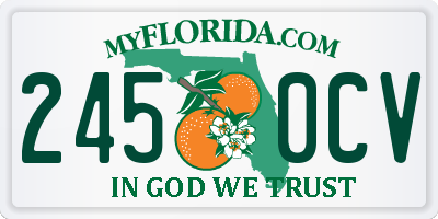 FL license plate 2450CV