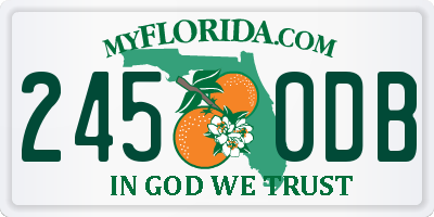FL license plate 2450DB