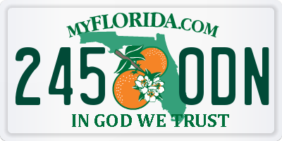 FL license plate 2450DN