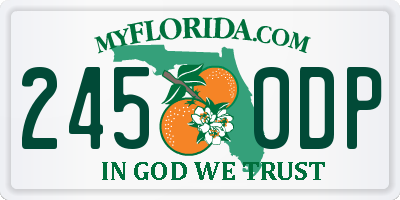 FL license plate 2450DP