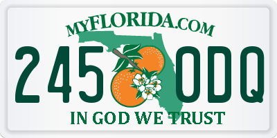 FL license plate 2450DQ