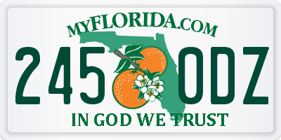 FL license plate 2450DZ
