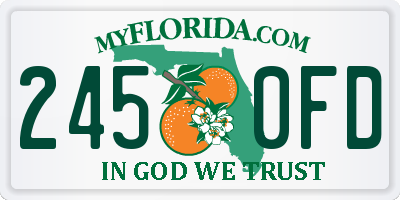 FL license plate 2450FD