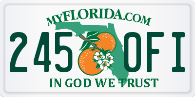 FL license plate 2450FI