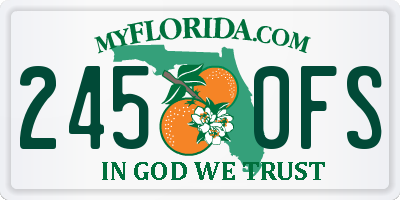 FL license plate 2450FS