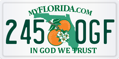 FL license plate 2450GF
