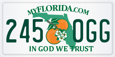 FL license plate 2450GG