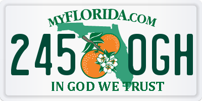 FL license plate 2450GH