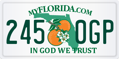 FL license plate 2450GP