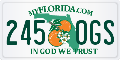 FL license plate 2450GS