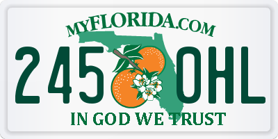 FL license plate 2450HL