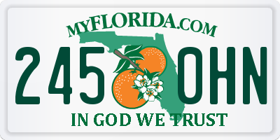 FL license plate 2450HN