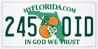 FL license plate 2450ID