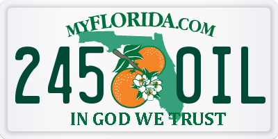 FL license plate 2450IL