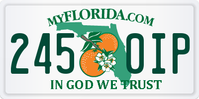 FL license plate 2450IP