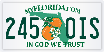 FL license plate 2450IS