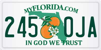 FL license plate 2450JA