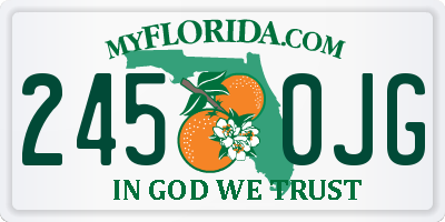 FL license plate 2450JG