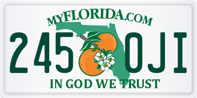 FL license plate 2450JI