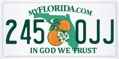 FL license plate 2450JJ