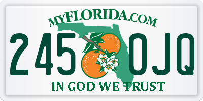 FL license plate 2450JQ