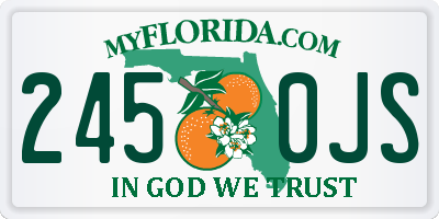 FL license plate 2450JS