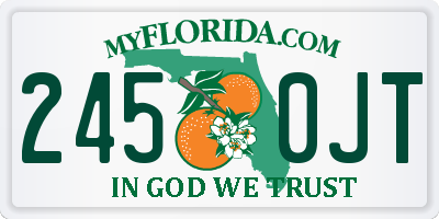 FL license plate 2450JT
