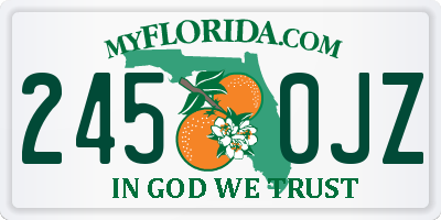 FL license plate 2450JZ