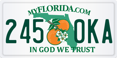 FL license plate 2450KA