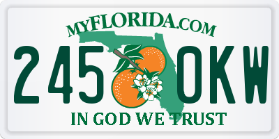 FL license plate 2450KW
