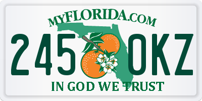 FL license plate 2450KZ