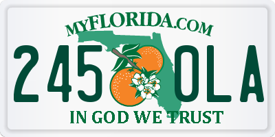 FL license plate 2450LA