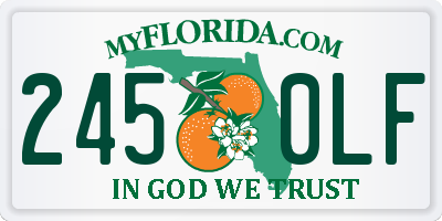 FL license plate 2450LF