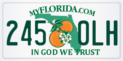FL license plate 2450LH