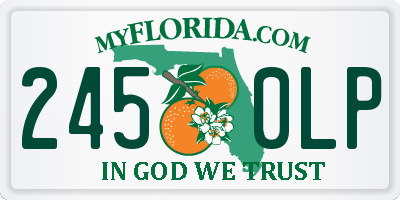 FL license plate 2450LP