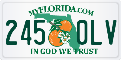 FL license plate 2450LV