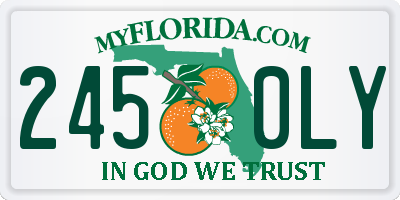 FL license plate 2450LY