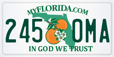 FL license plate 2450MA