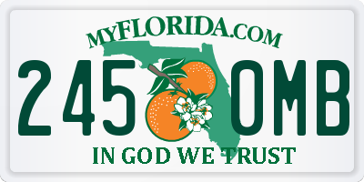 FL license plate 2450MB